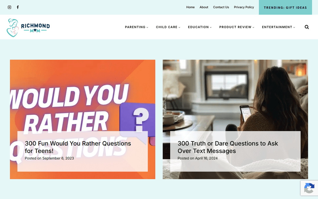 richmondmom.com publisher screenshot