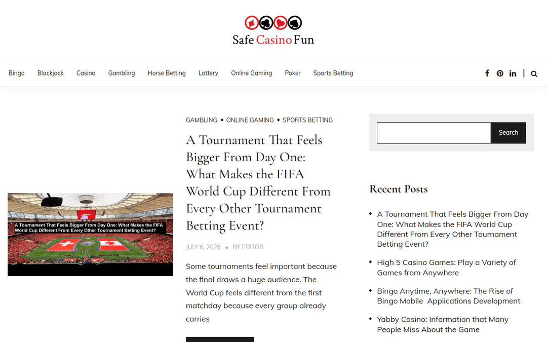 safecasinofun.com publisher screenshot