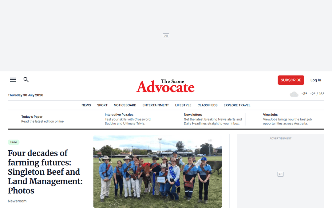 sconeadvocate.com.au publisher screenshot