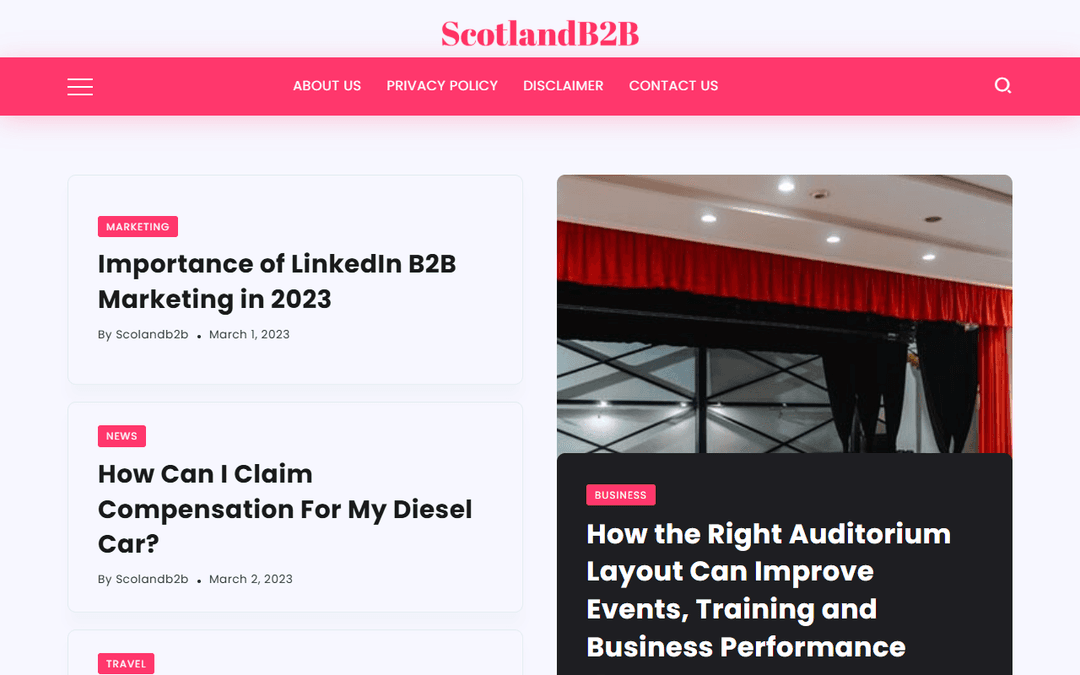 Screenshot des Publishers scotlandb2b.co.uk