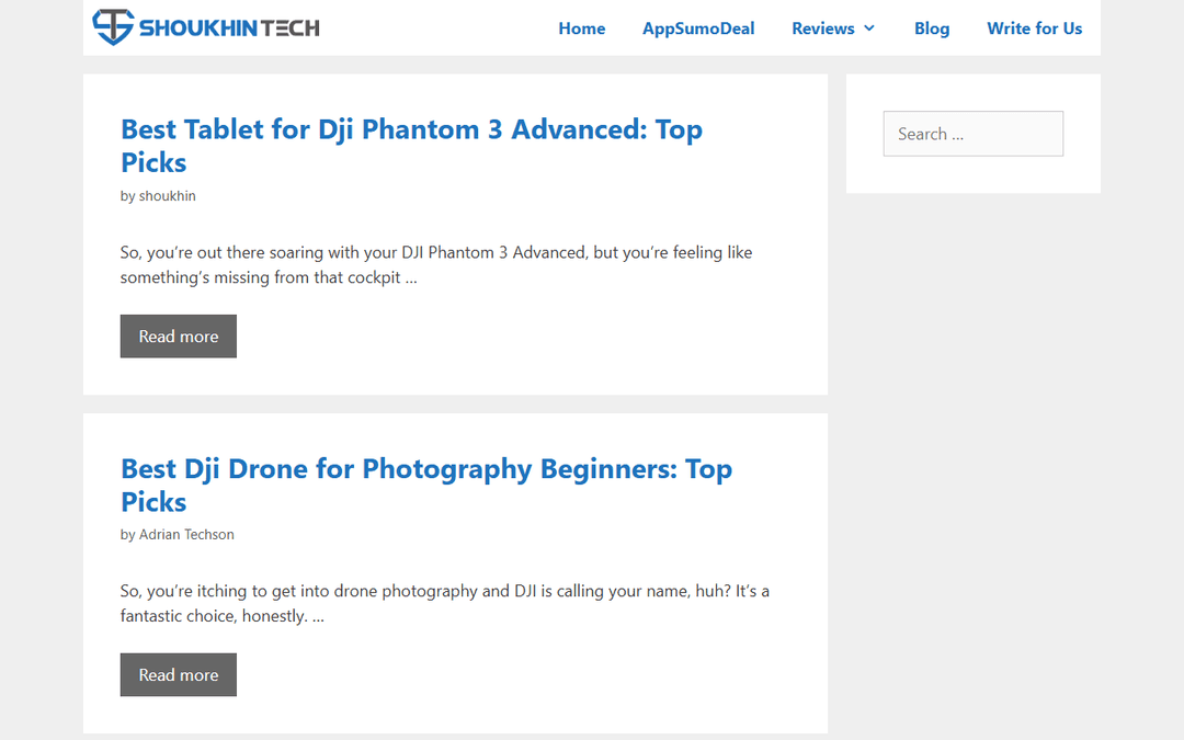 Screenshot des Publishers shoukhintech.com