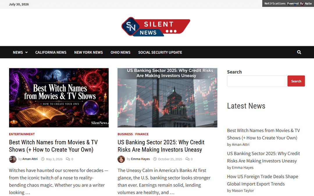 Screenshot des Publishers silentnews.org