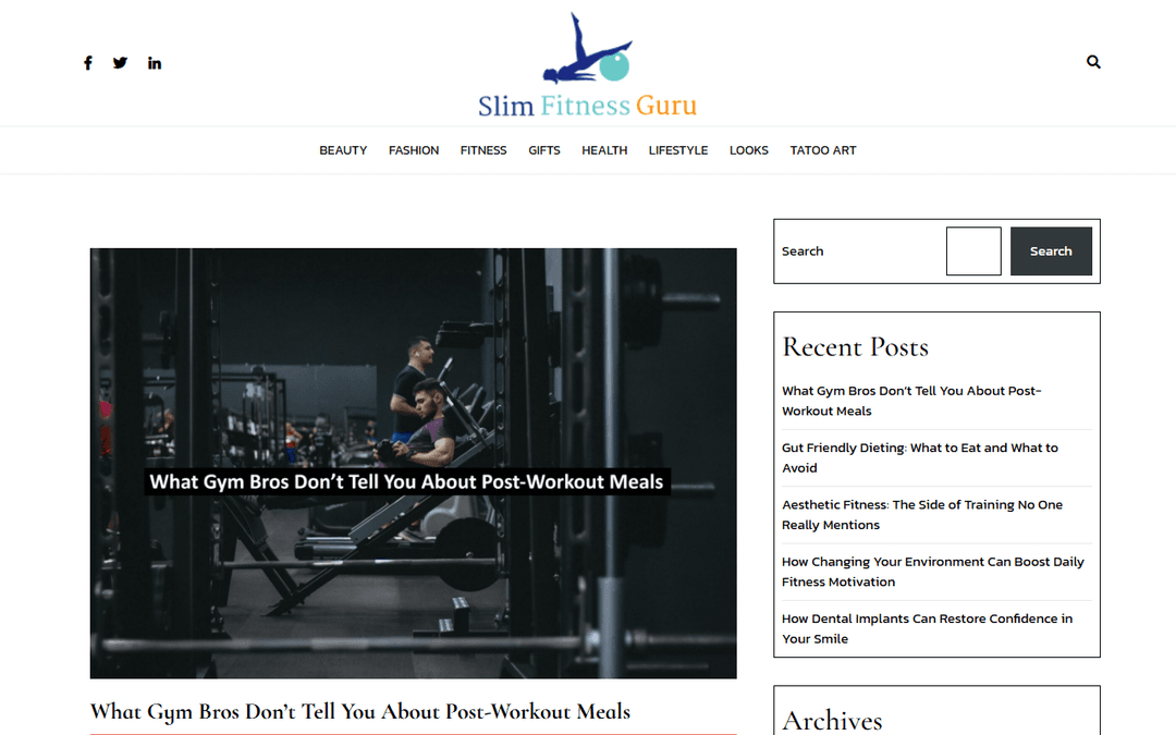 slimfitnessguru.com publisher screenshot