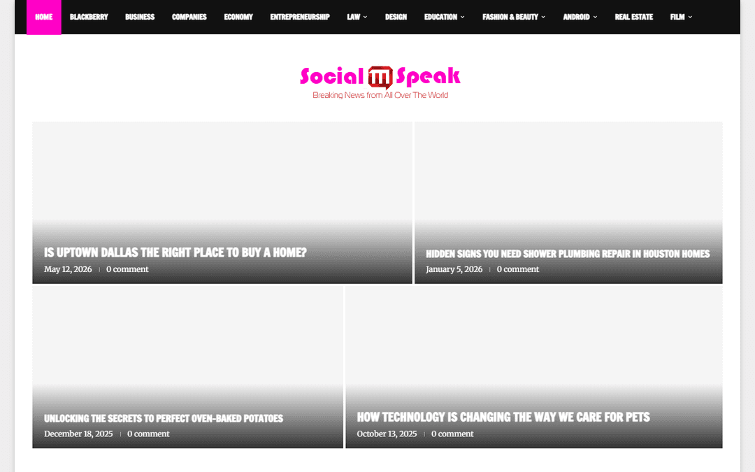 socialmediaspeak.com publisher screenshot
