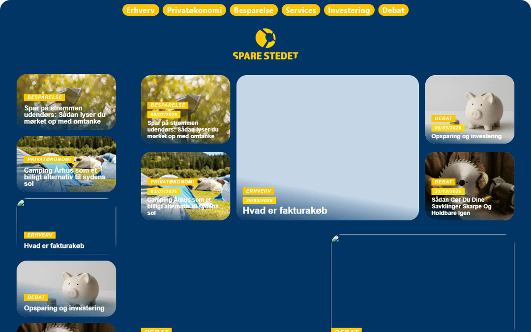 Screenshot des Publishers sparestedet.dk