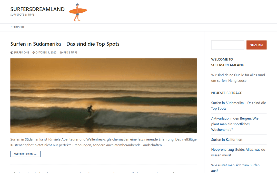 surfersdreamland.de publisher screenshot