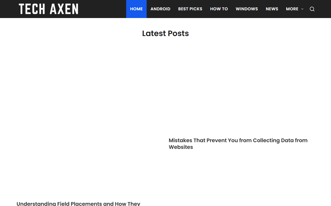 Screenshot des Publishers techaxen.com