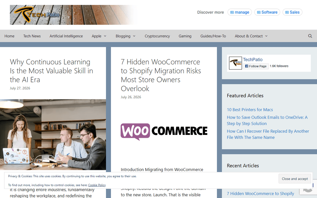 techpatio.com publisher screenshot