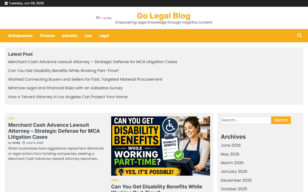 golegalblog.com publisher screenshot