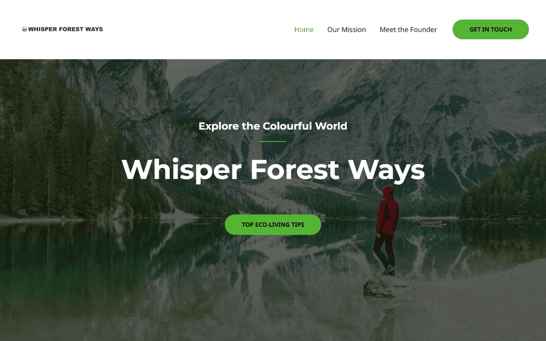 whisperforestways.com publisher screenshot