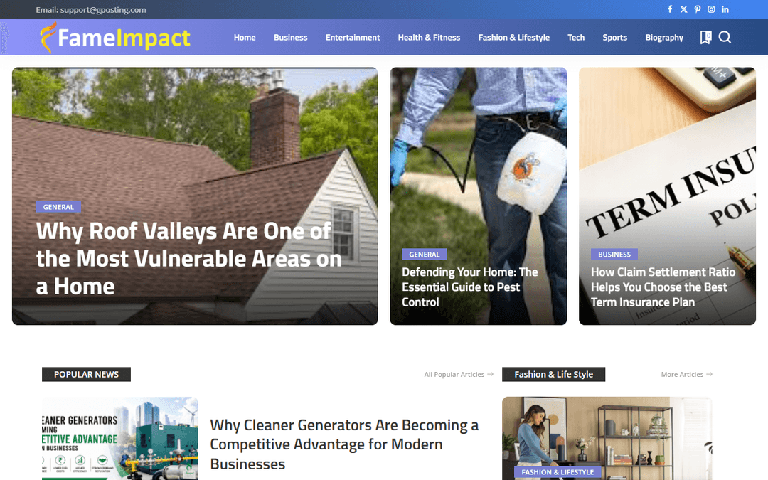 fameimpact.com publisher screenshot