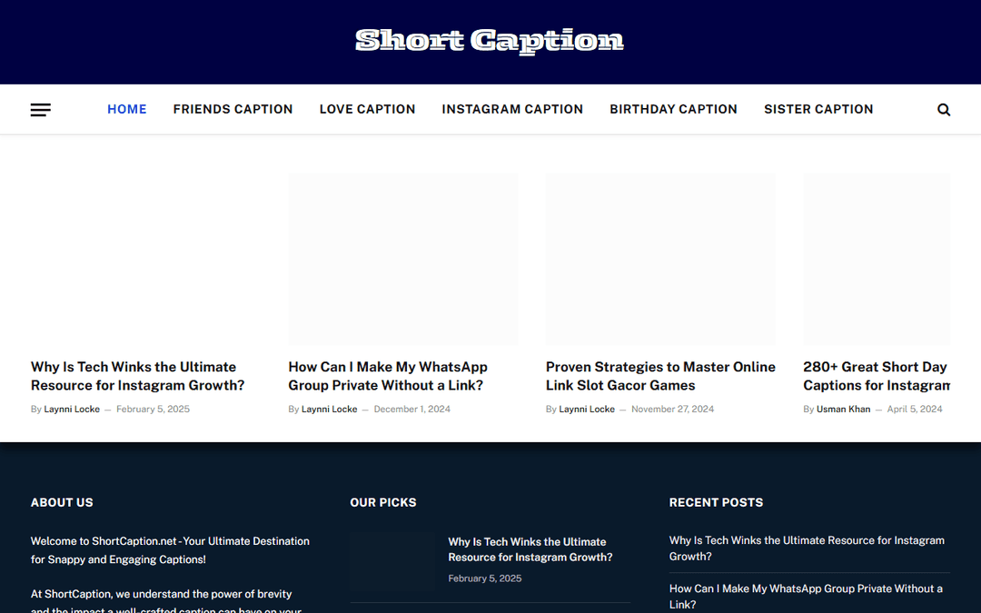 shortcaption.net publisher screenshot
