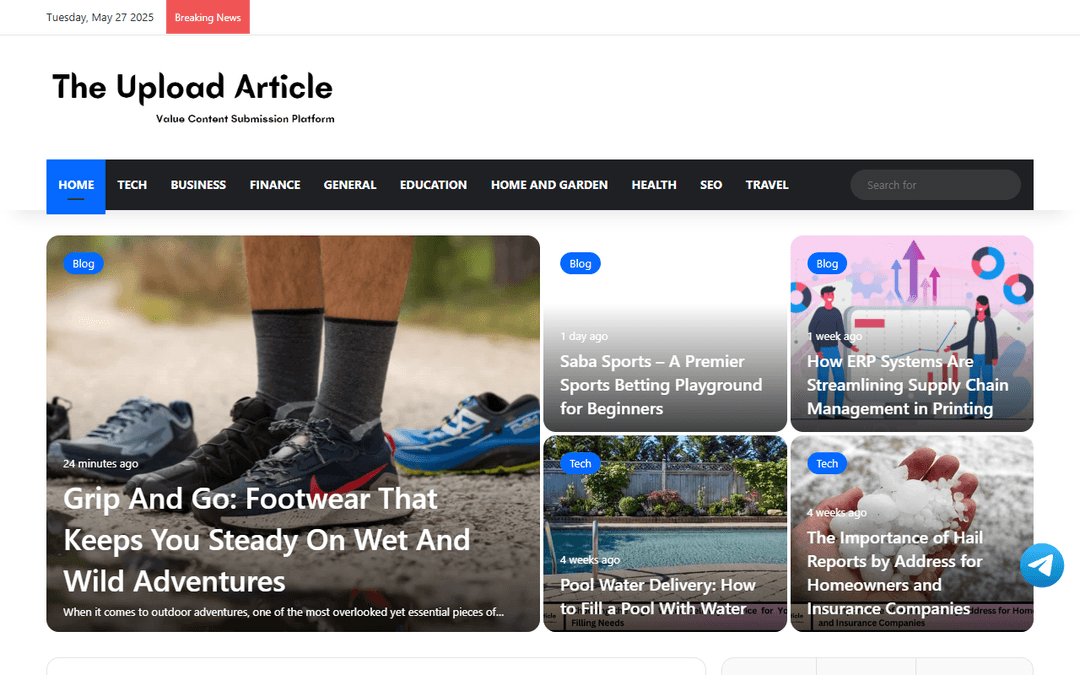 theuploadarticle.com publisher screenshot