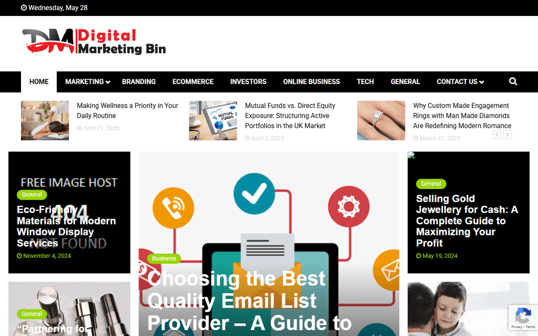 digitalmarketingbin.com publisher screenshot
