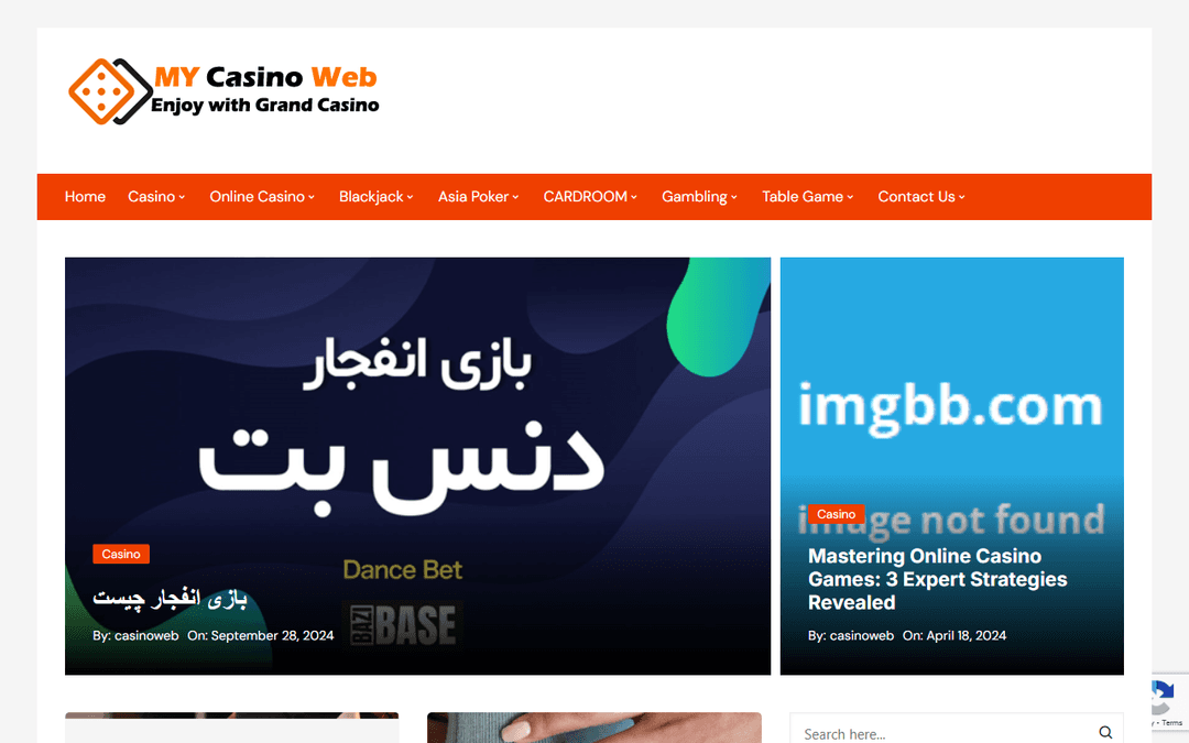 mycasinoweb.com publisher screenshot