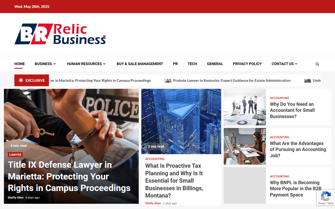 relicbusiness.com publisher screenshot