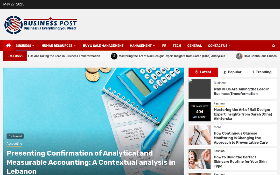 businesspost.us publisher screenshot