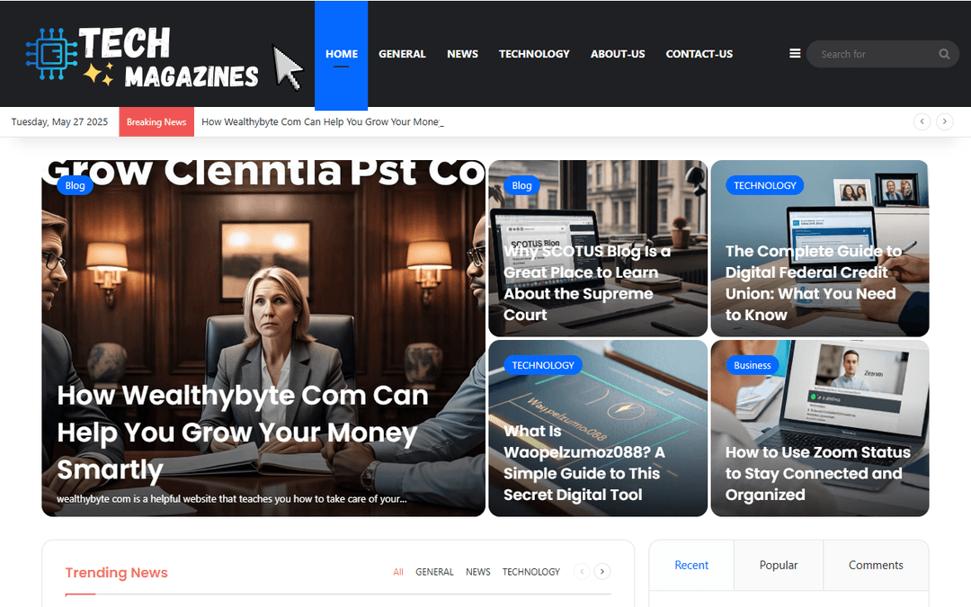 techmagazines.blog publisher screenshot