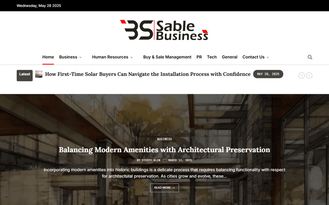 sablebusiness.com publisher screenshot