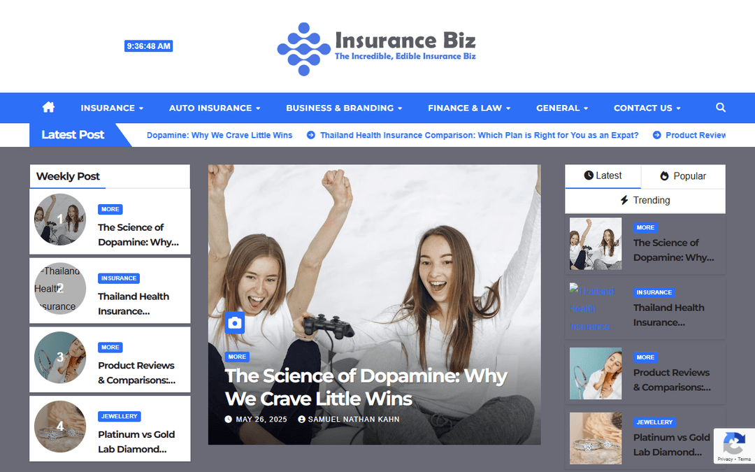 insurancebiz.co.uk publisher screenshot