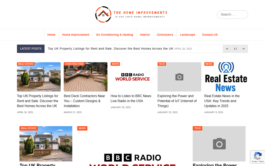 thehomeimprovements.net publisher screenshot