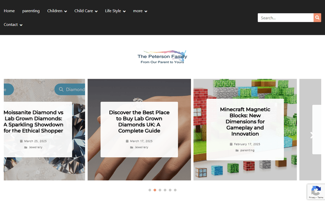 thepetersonfamily1.com publisher screenshot