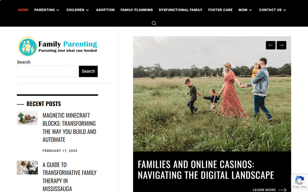 familyparenting.co.uk publisher screenshot