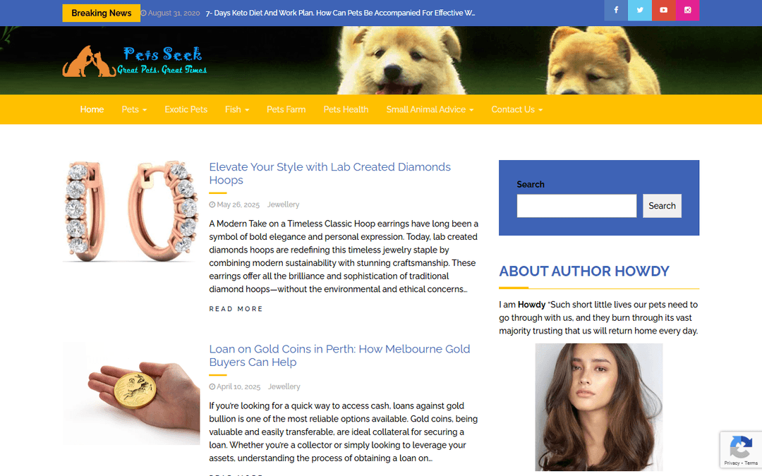 petsseek.com publisher screenshot