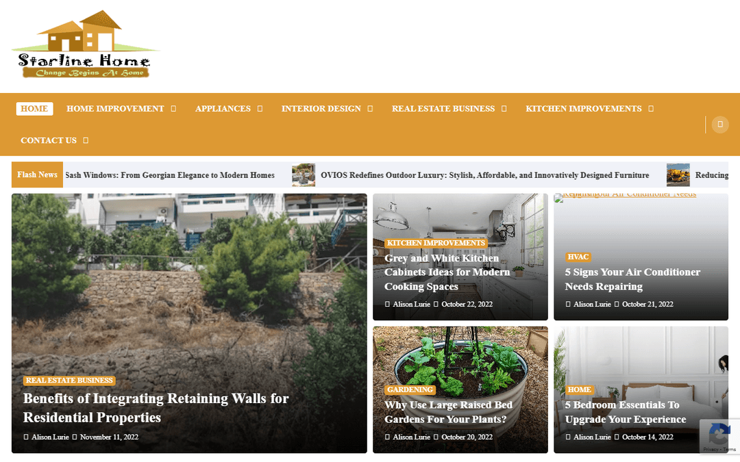 starlinehome.com publisher screenshot