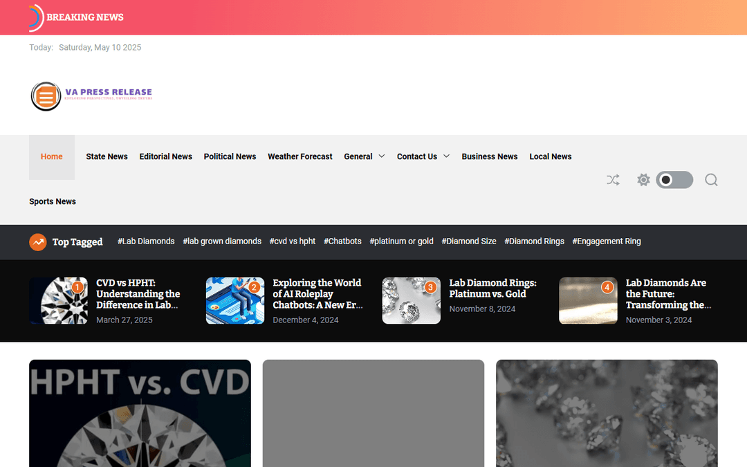 vapressrelease.com publisher screenshot