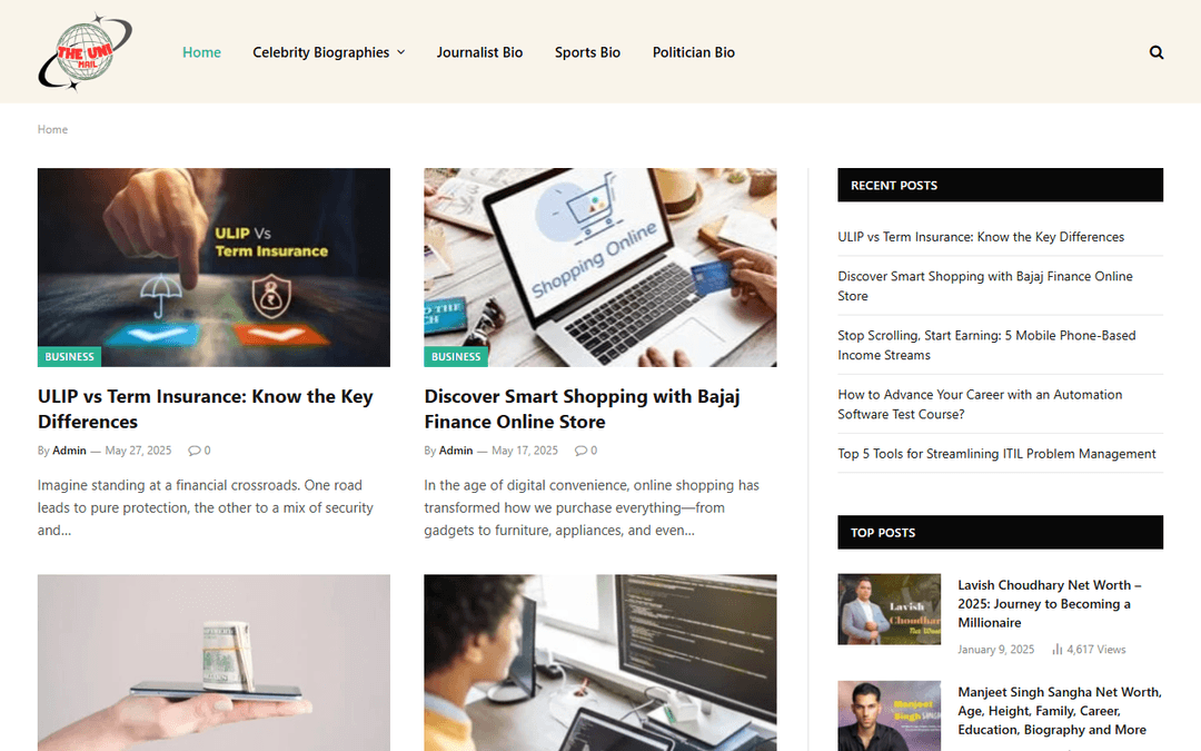 theunimail.com publisher screenshot