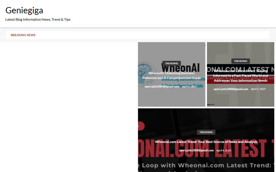 geniegiga.com publisher screenshot
