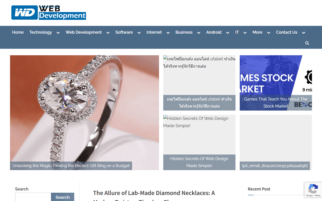 webdevelopmentzone.com publisher screenshot