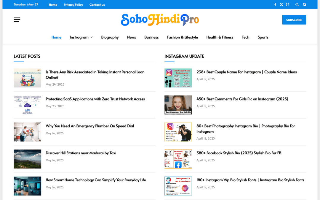 sohohindipro.org publisher screenshot
