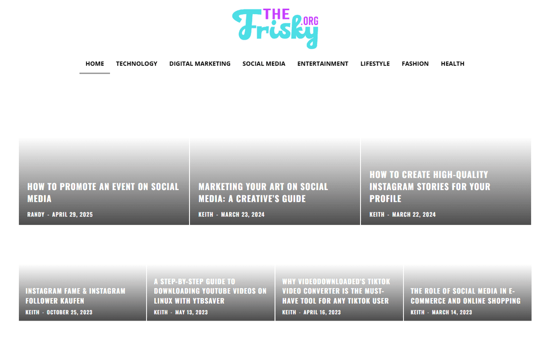 thefrisky.org publisher screenshot
