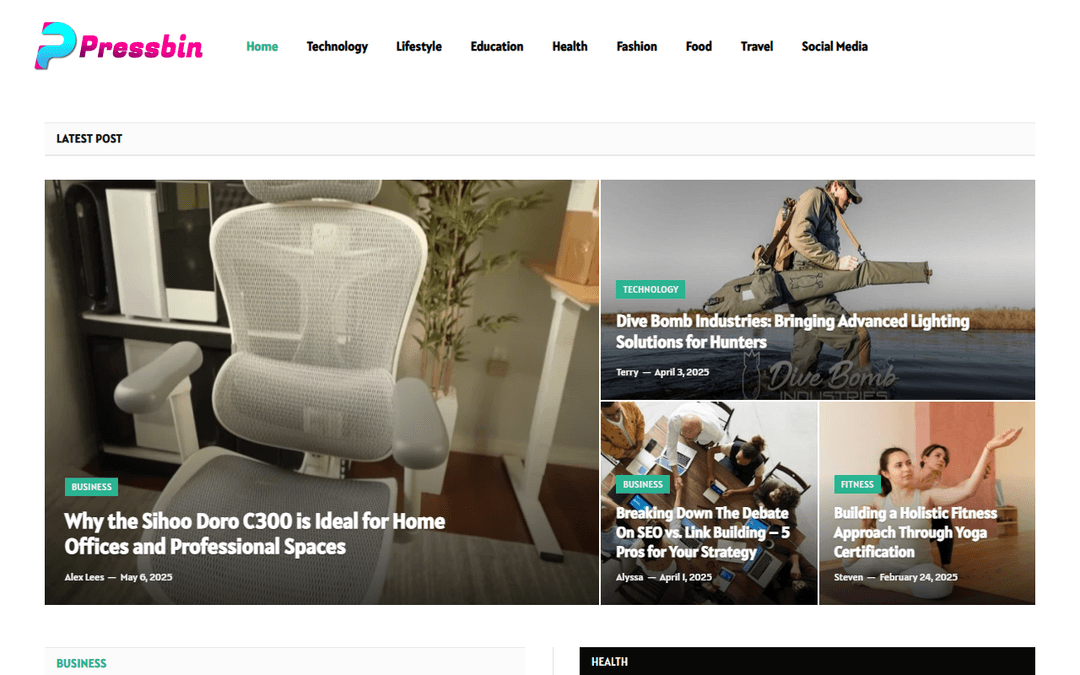 pressbin.net publisher screenshot