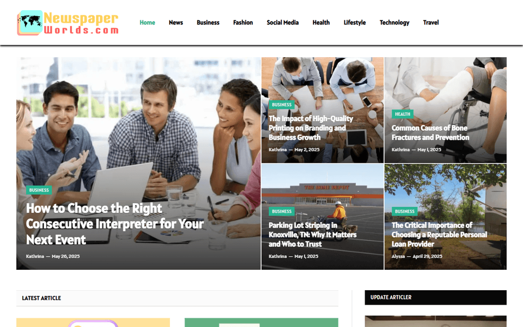 newspaperworlds.com publisher screenshot