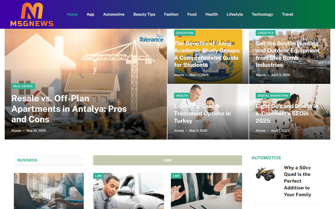 msgnews.net publisher screenshot
