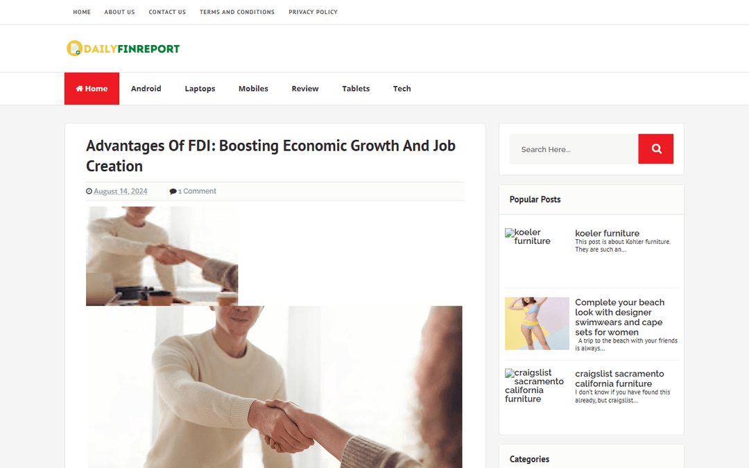 dailyfinreport.com publisher screenshot