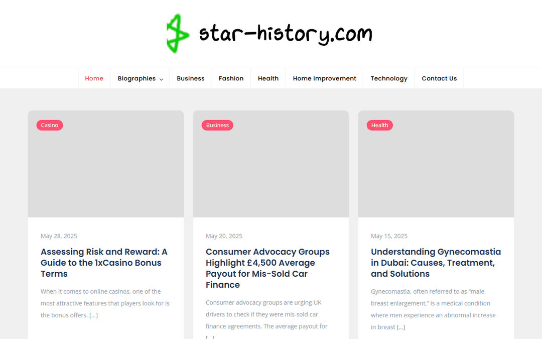 starshistory.com publisher screenshot