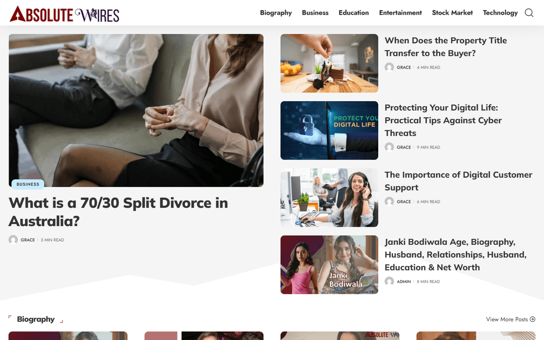 absolutewires.com publisher screenshot