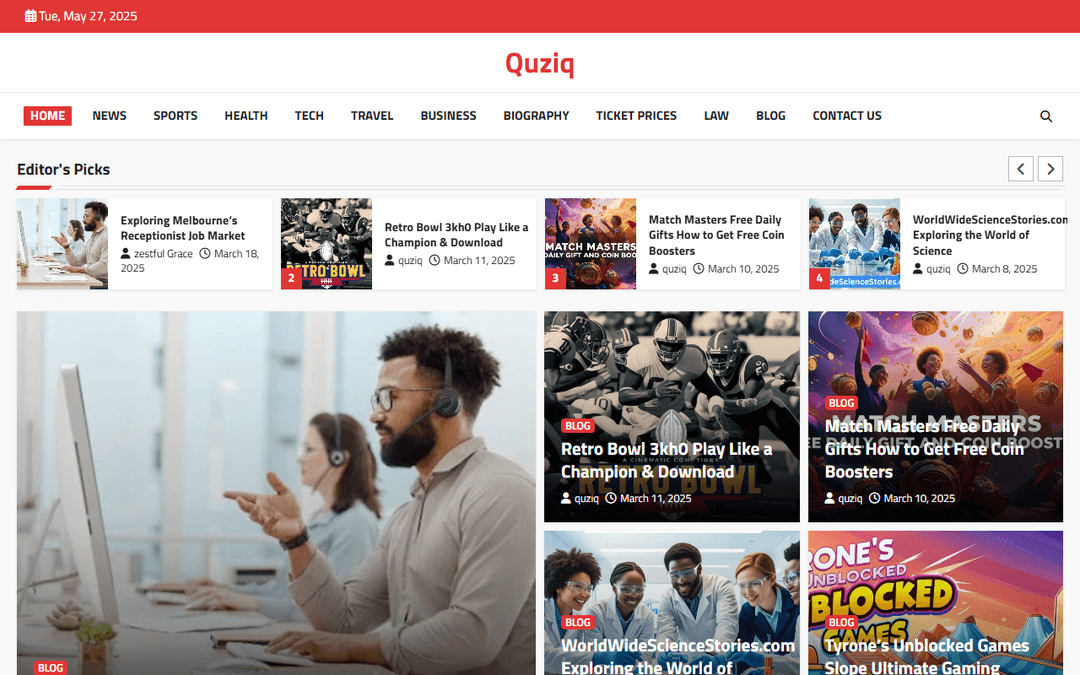 quziq.com publisher screenshot