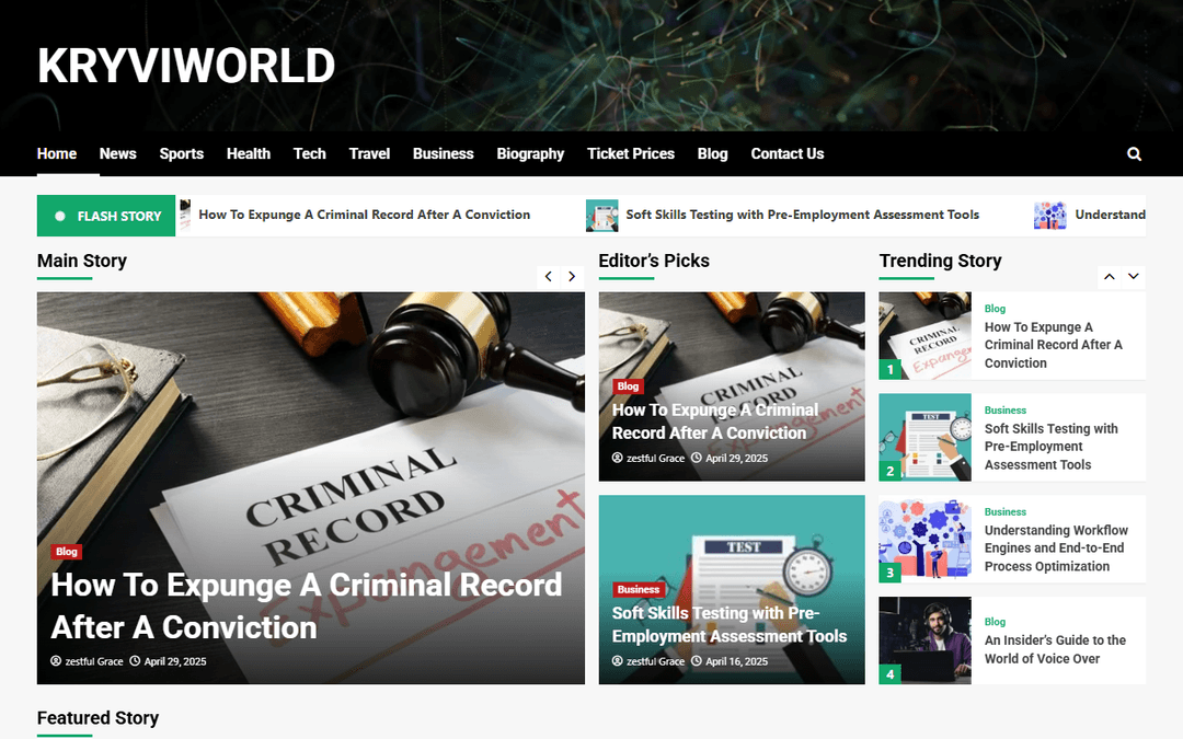kryviworld.com publisher screenshot