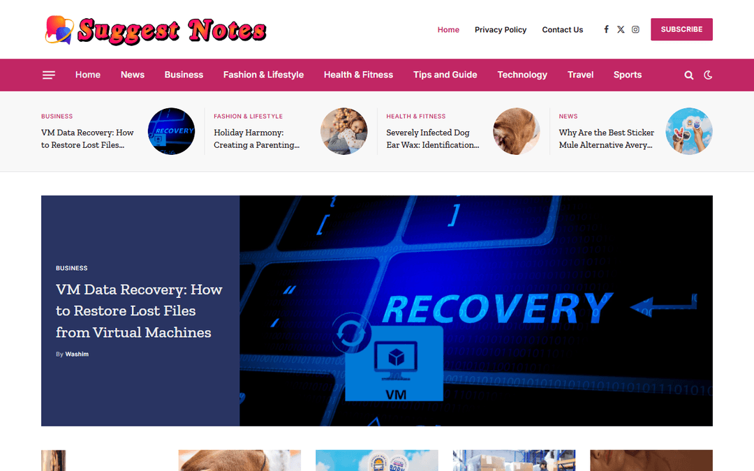 suggestnotes.com publisher screenshot