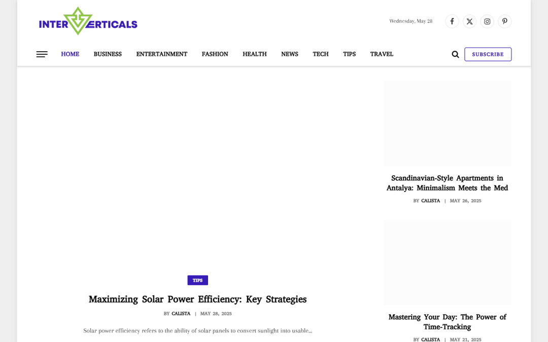 interverticals.com publisher screenshot