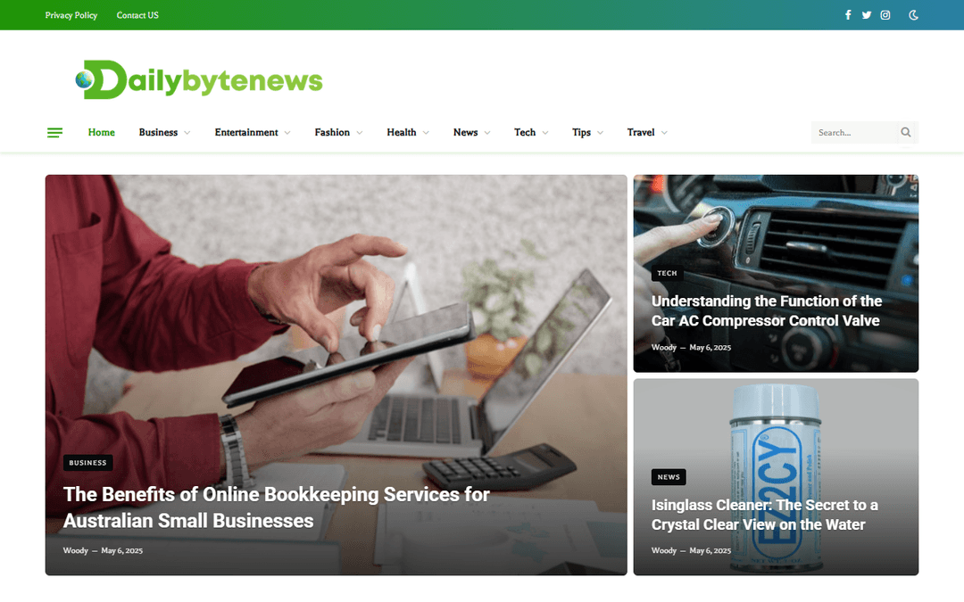 dailybytenews.com publisher screenshot