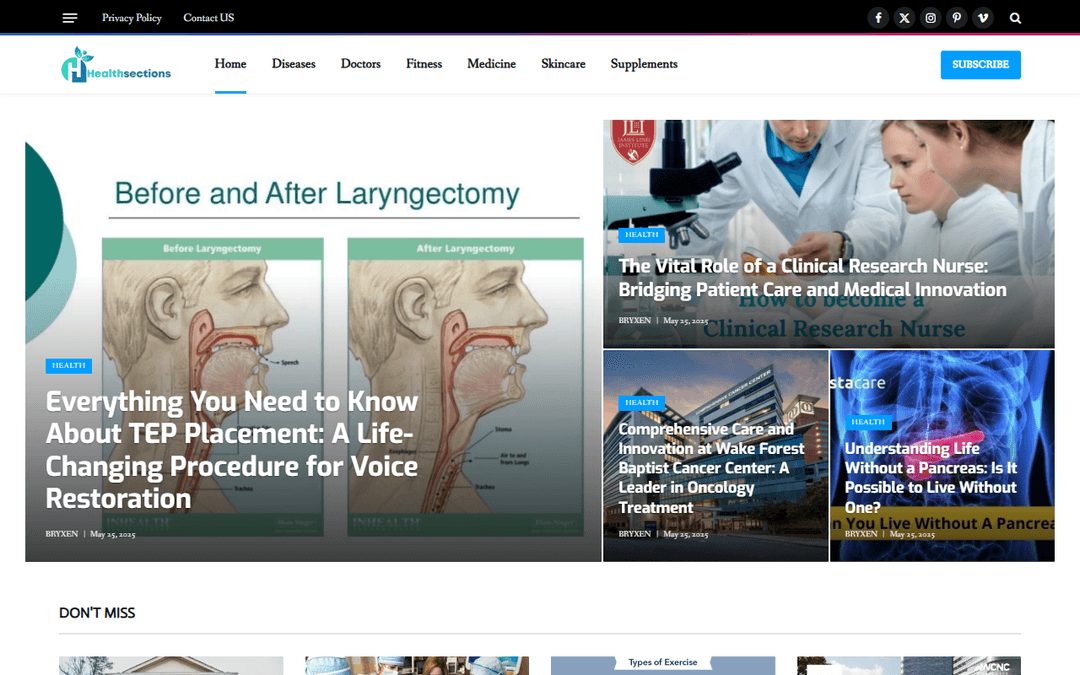 healthsections.net publisher screenshot
