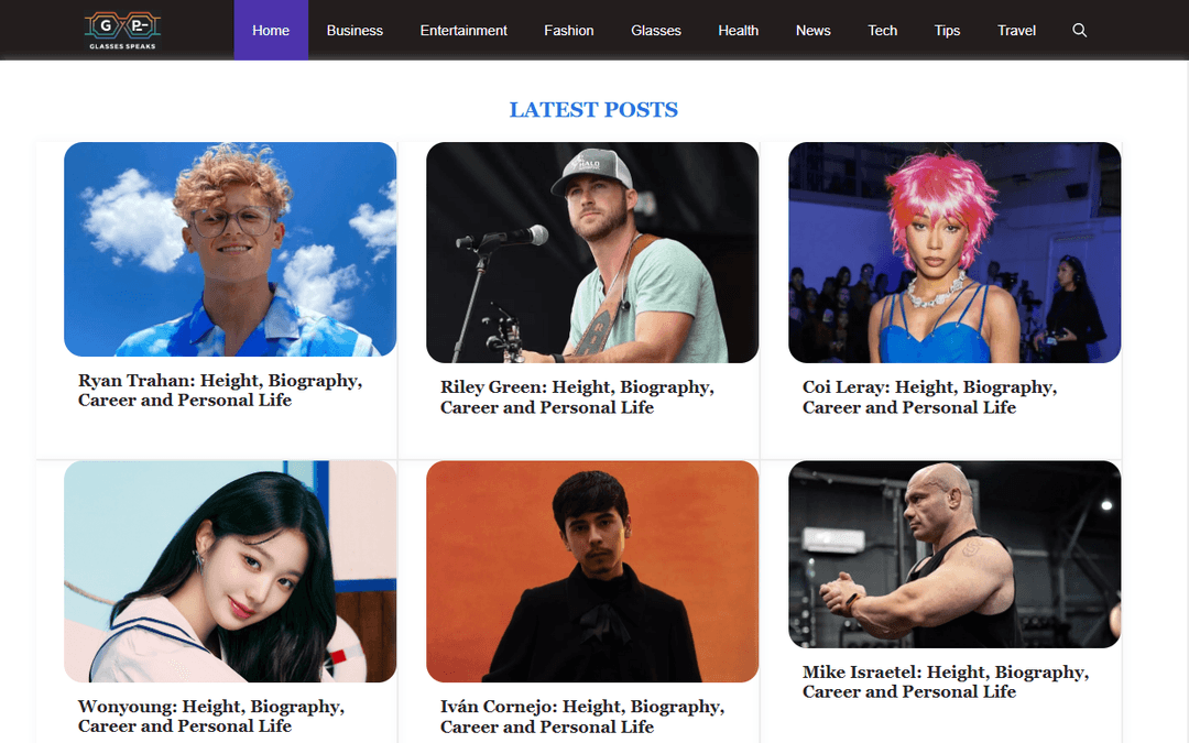 glassespeaks.com publisher screenshot