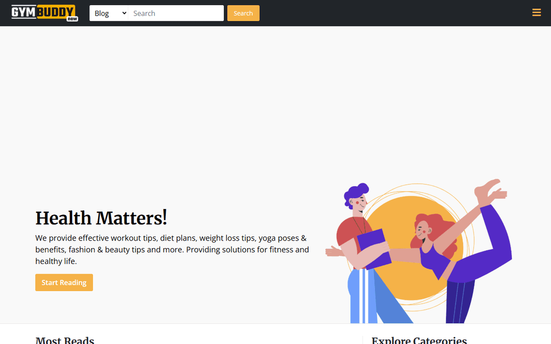 gymbuddynow.com publisher screenshot