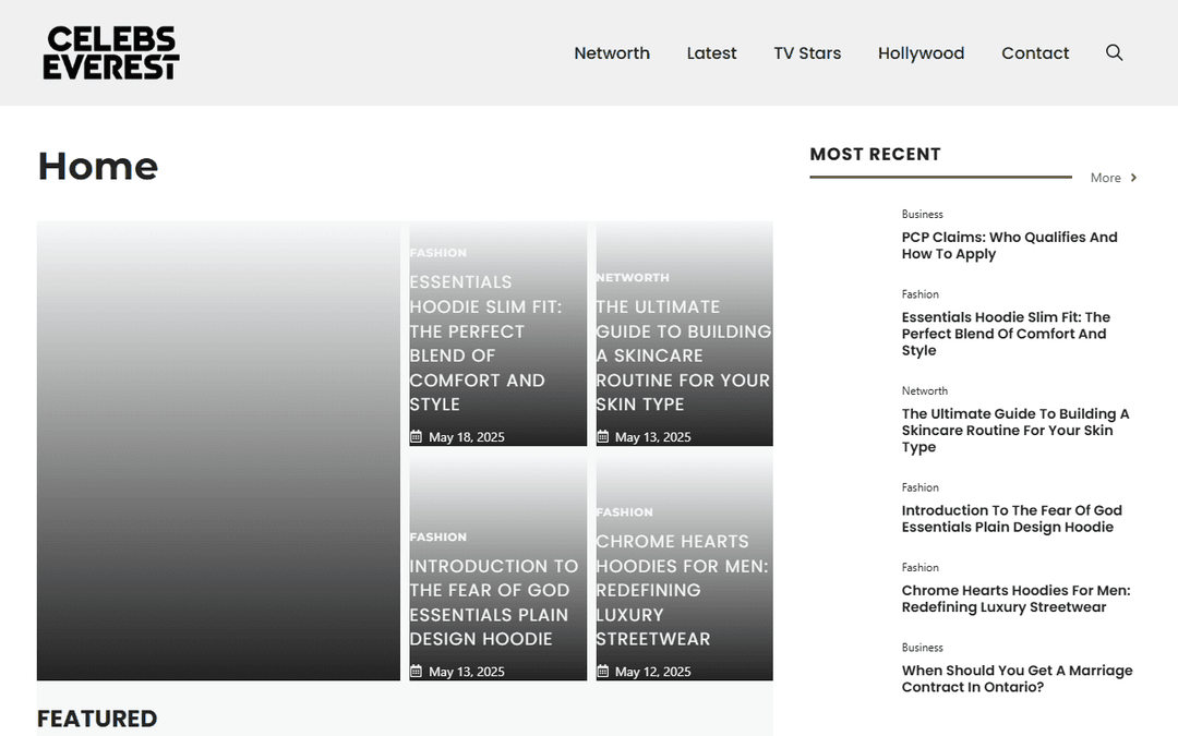 celebseverest.com publisher screenshot